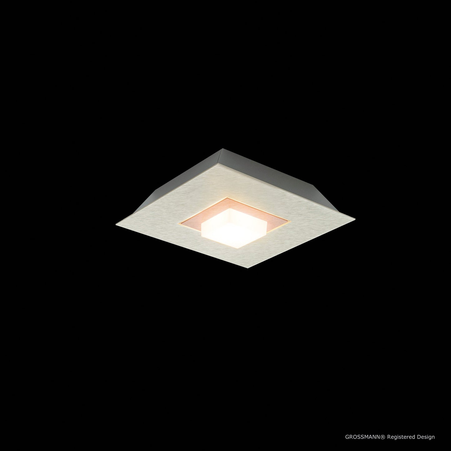 Grossmann KARREE Pearlescent One Lamp Wall / Ceiling Light Pearlescent With Pastel Copper Frames - ID 6655 - CLEARANCE