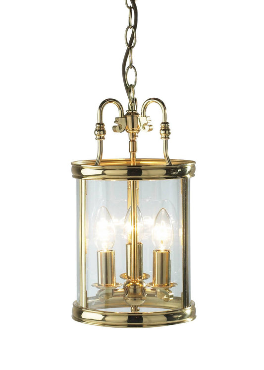 Lambeth Polished Brass Ceiling Lantern - London Lighting - 1