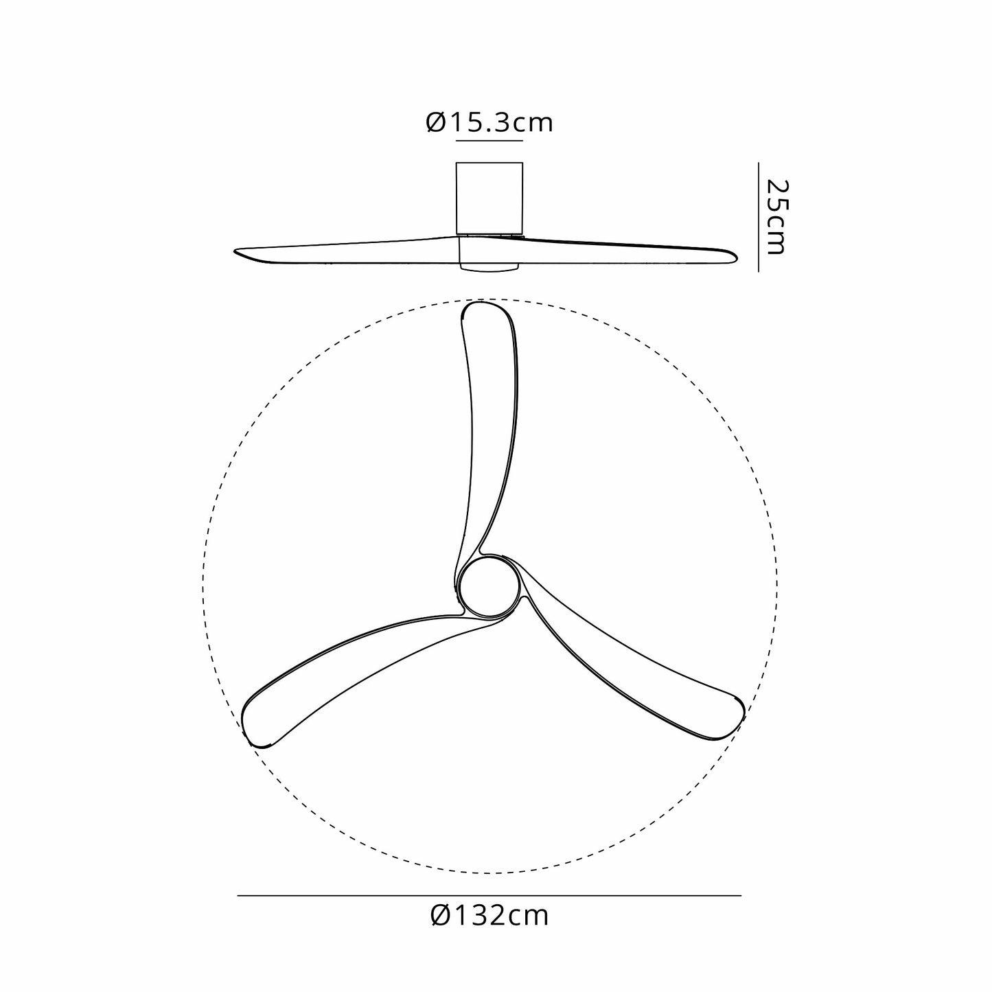COL 132cm Ceiling Fan in White - ID 14694