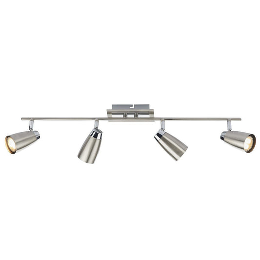 Loft Satin Chrome White 4 Lights Spotlight - London Lighting - 1