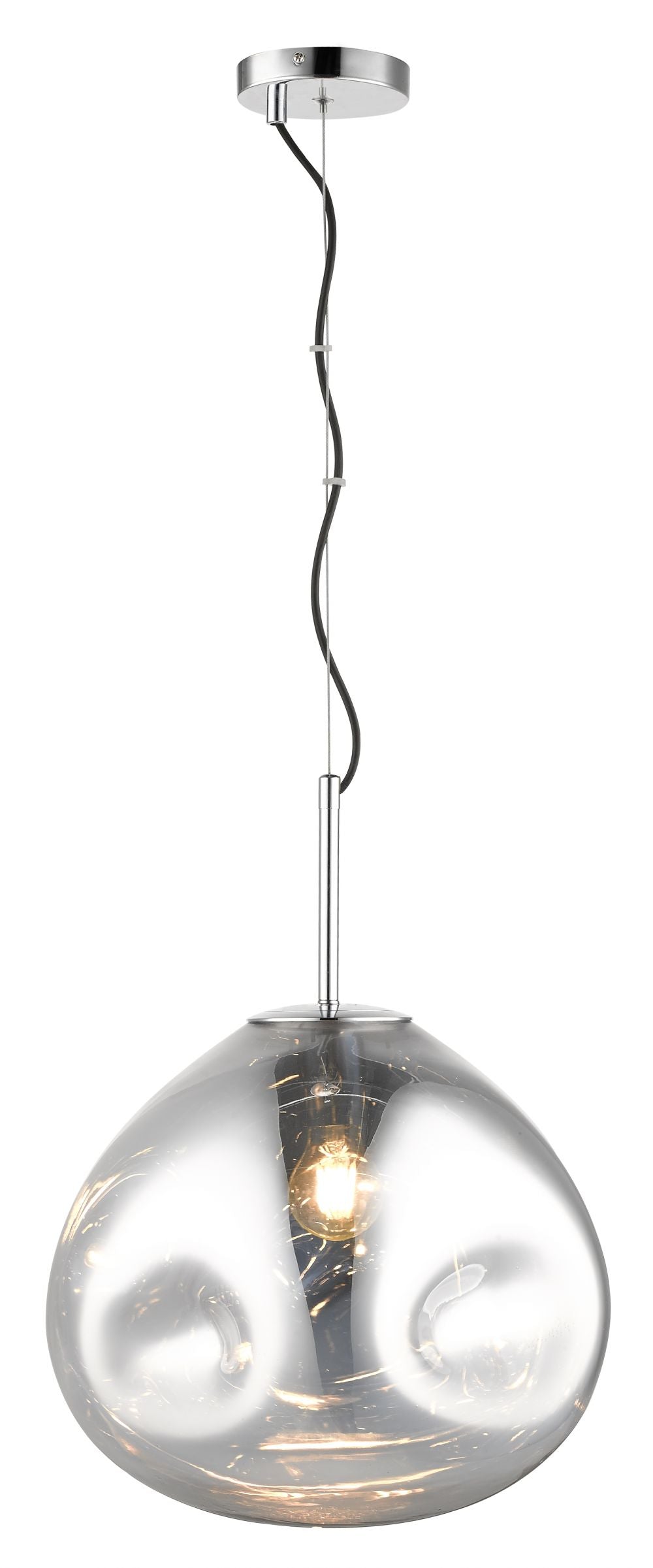 Molten Glass Large Chrome Pendant - ID 11434