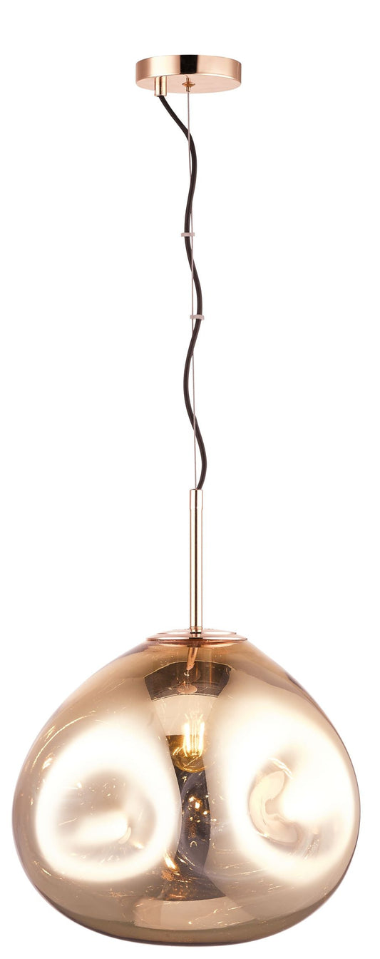 Molten Glass Large Gold Pendant - ID 11436