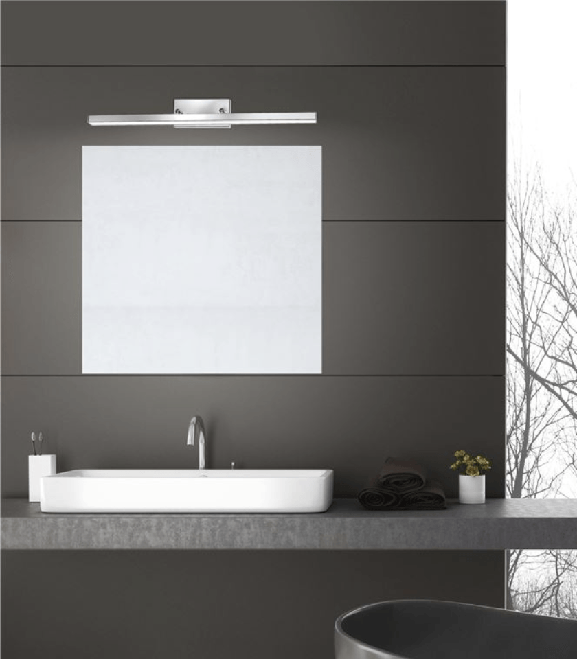 Brin 49cm Chrome Double Arm LED Bathroom Wall Light - ID 7130