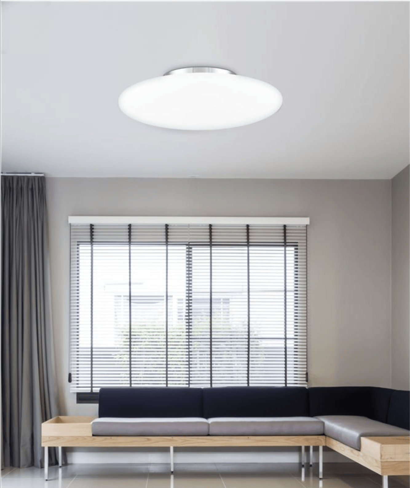 Small Opal Glass & Chrome Metal Ceiling Light- ID 7378