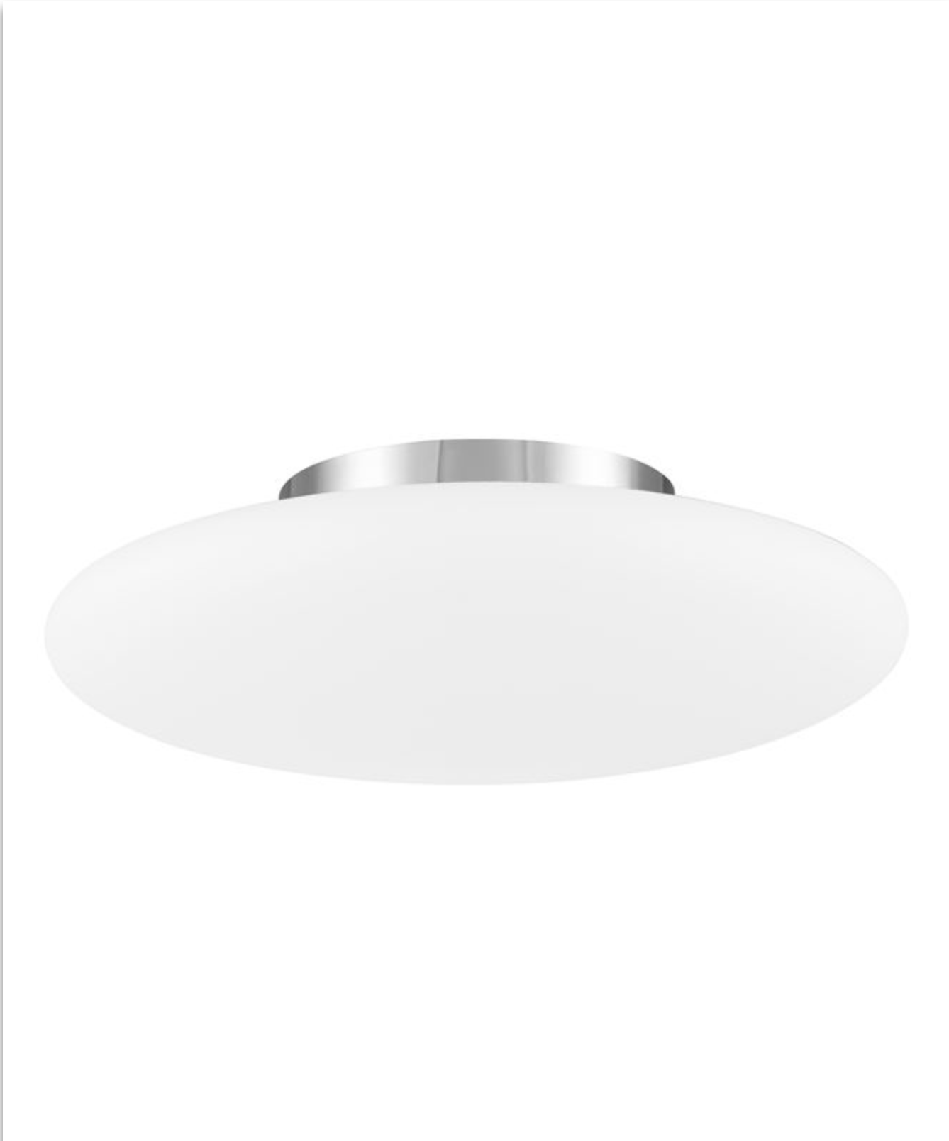 Small Opal Glass & Chrome Metal Ceiling Light- ID 7378