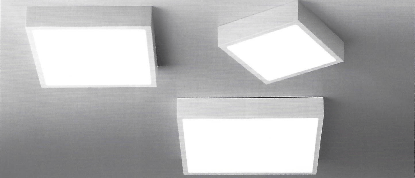 Hannay 22.5cm Medium Square Dimmable Flush LED Ceiling Light - ID 9926