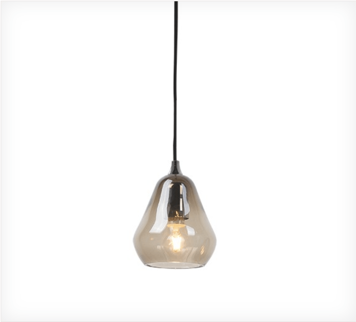 Small Conical Smoked Glass Pendant - ID 6600