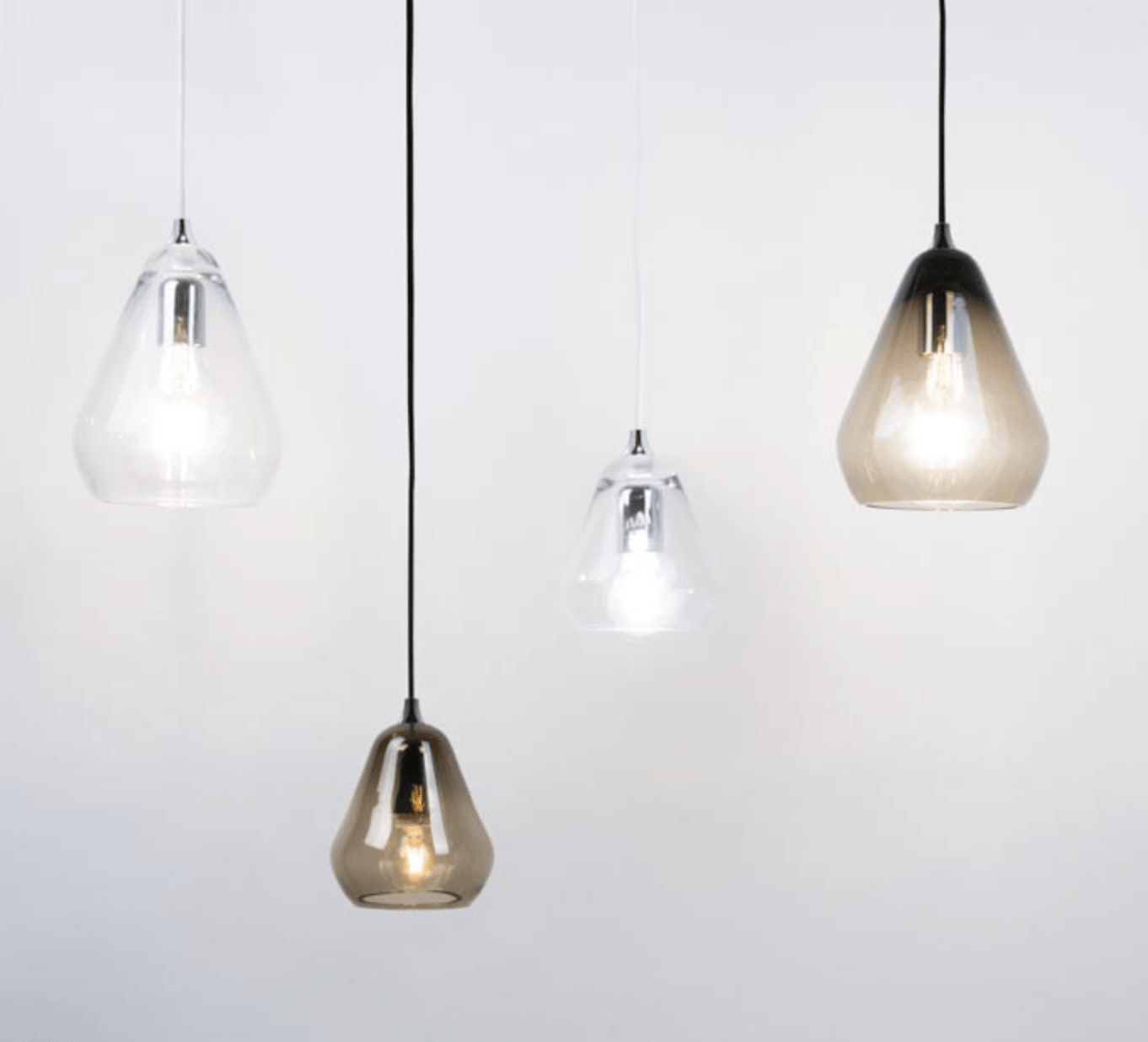 Conical Smoked Glass Pendant - ID 6603