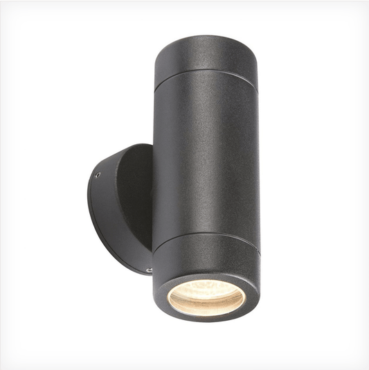 Aluminium Black Powder-Coated GU10 Up/Down Outdoor Wall Light - ID 6625