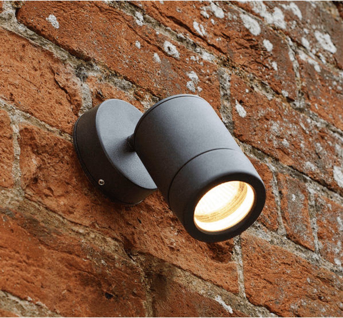 Aluminium Black Powder-Coated GU10 Adjustable Outdoor Wall Light - ID 5474