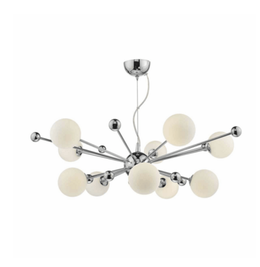 Greenwich Polished Chrome 10 Arm Pendant - ID 6808