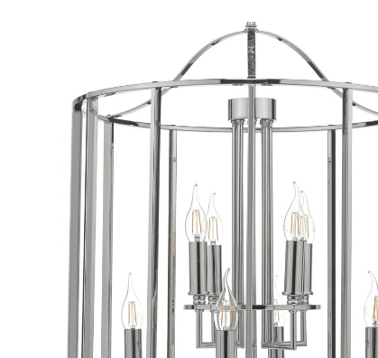 Wapping Large Polished Chrome Lantern - ID 7948