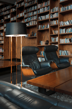 Becontree Gold and Black Floor Lamp with Shade - ID 8132