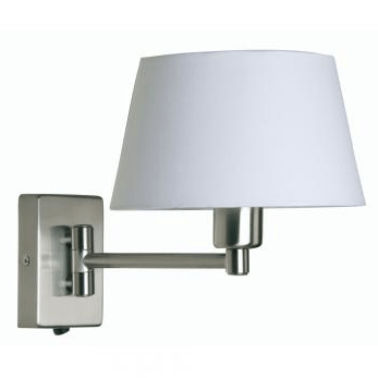 Hilton Single Swing Arm Wall Light Antique (Satin) Chrome - ID 326