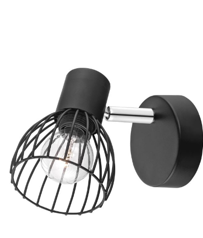 Hanford Black Wire Frame Indoor Single Spot Light - ID 9403