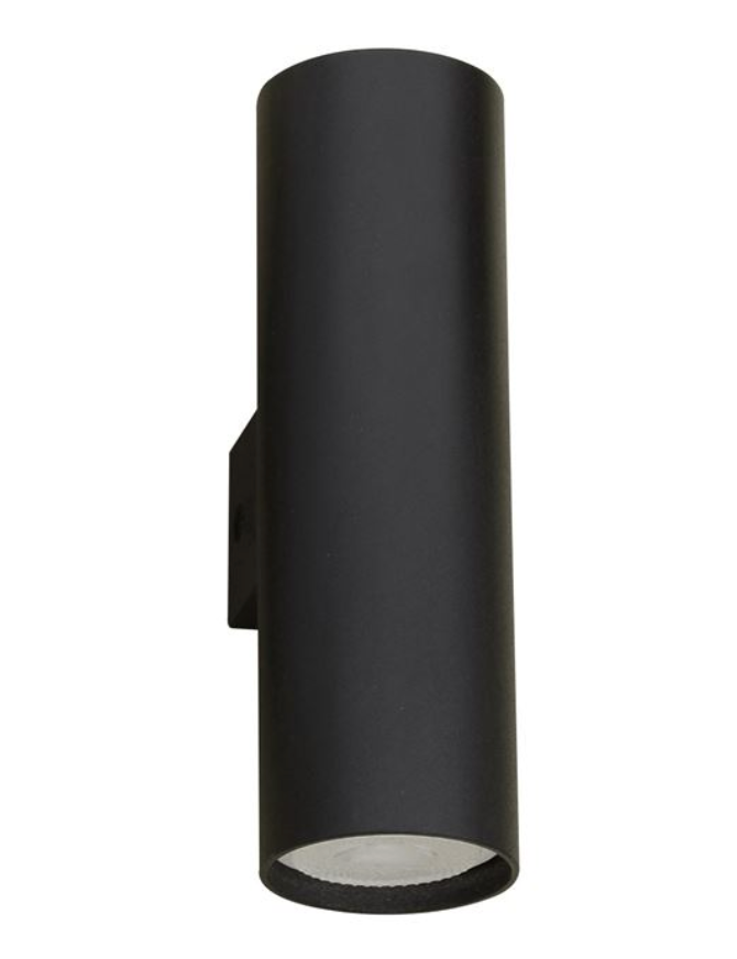 NL Black Cylinder Up & Down Wall Light - ID 11055