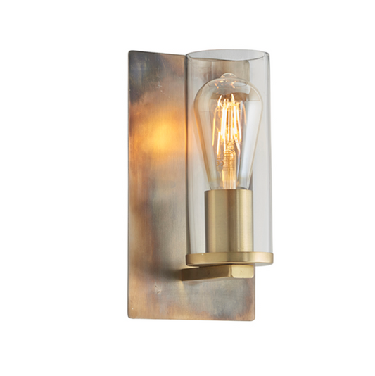 MBL Bronze Patina & Clear Glass Wall Light - ID 11110