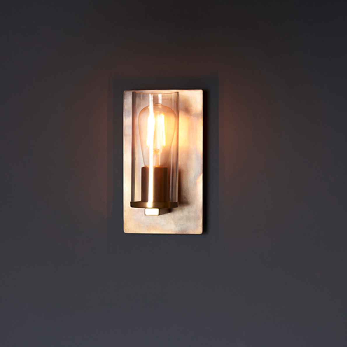 MBL Bronze Patina & Clear Glass Wall Light - ID 11110
