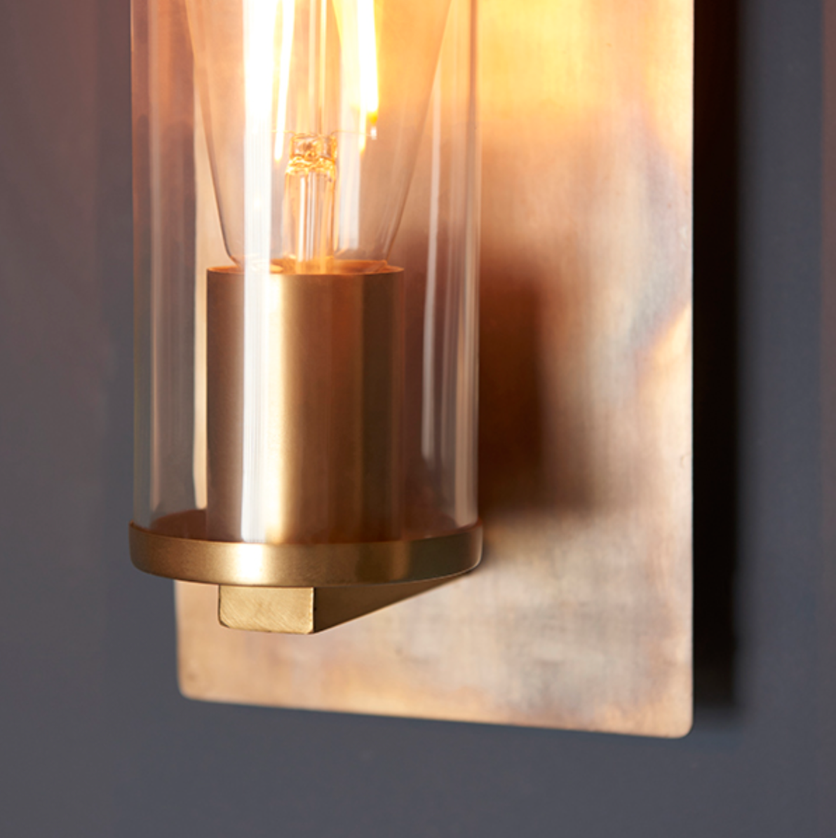 MBL Bronze Patina & Clear Glass Wall Light - ID 11110