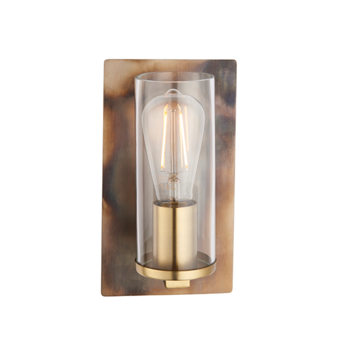 MBL Bronze Patina & Clear Glass Wall Light - ID 11110