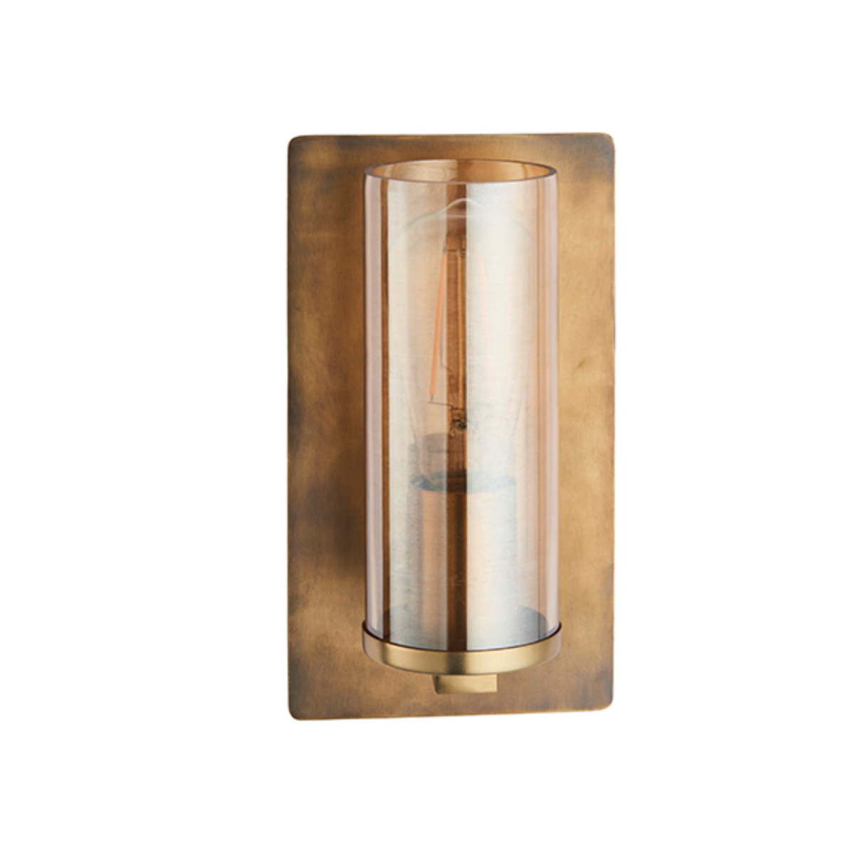 MBL Brass Patina & Champagne Lustre Glass Wall Light - ID 11109