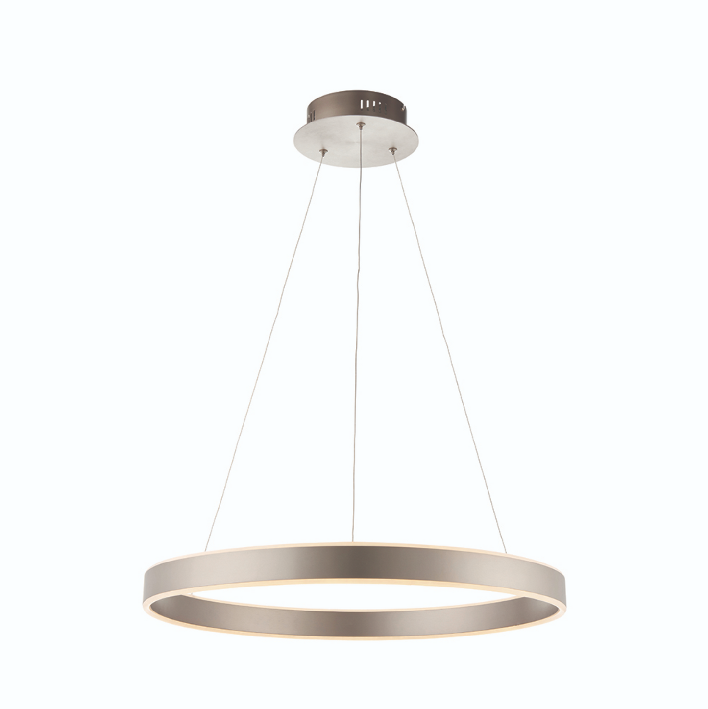 MBL Eden Matt Nickel Up+downlight LED Ring Pendant ID 8936