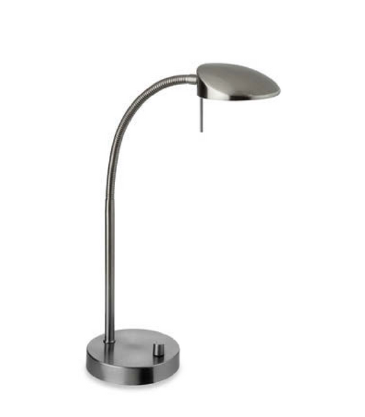 Brushed Silver Dimmable LED Desk Lam