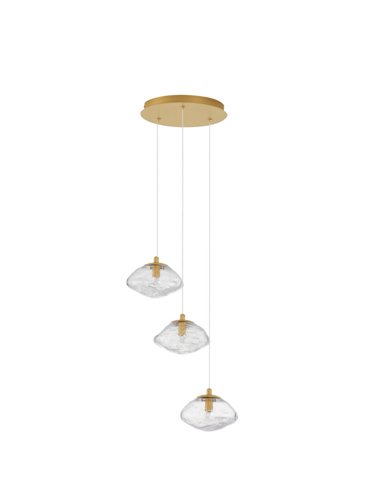 KIN Triple Pendant Brass Gold - ID 11943
