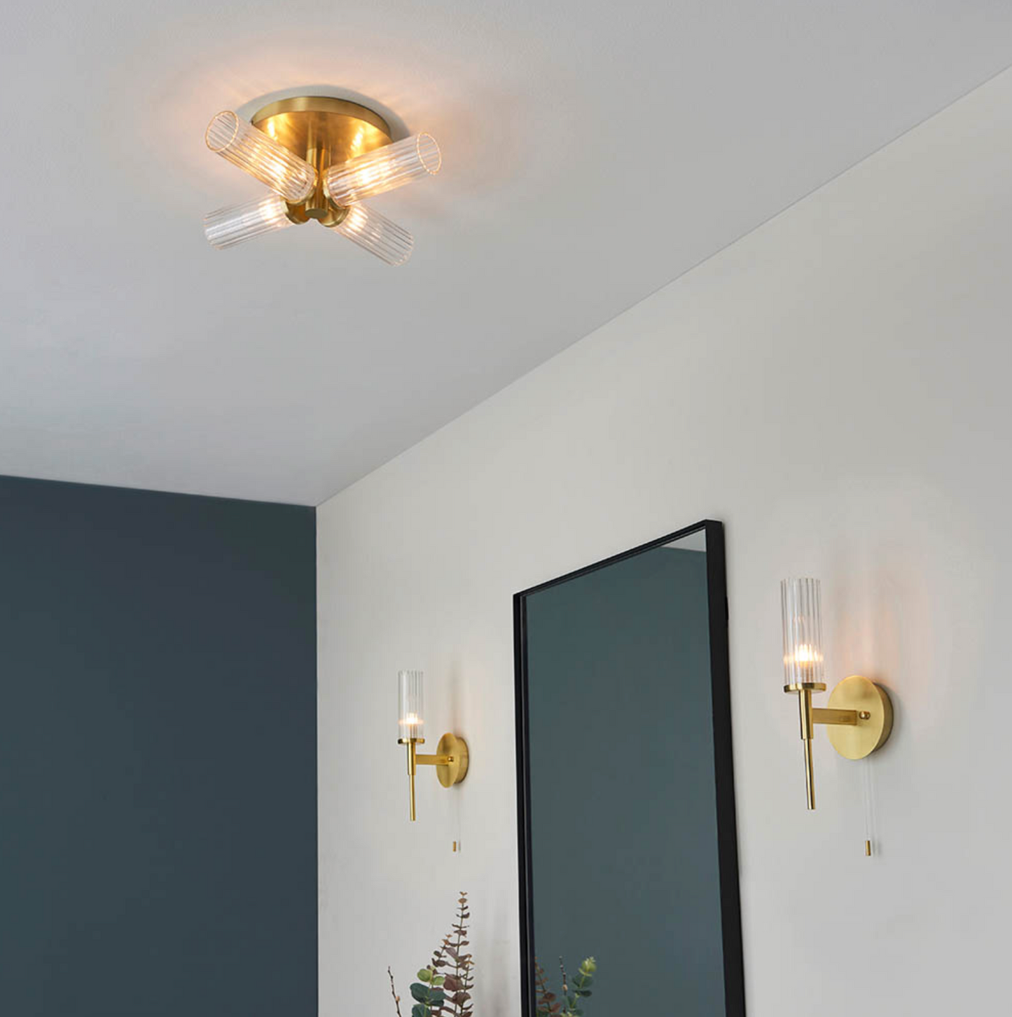 4lt Semi Flush, Gold - ID 12050