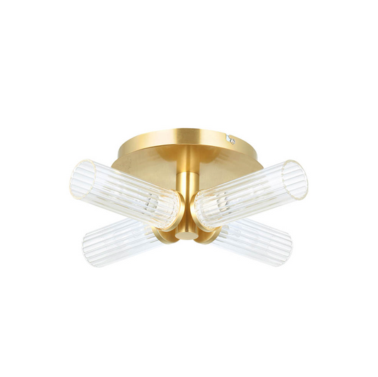 4lt Semi Flush, Gold - ID 12050