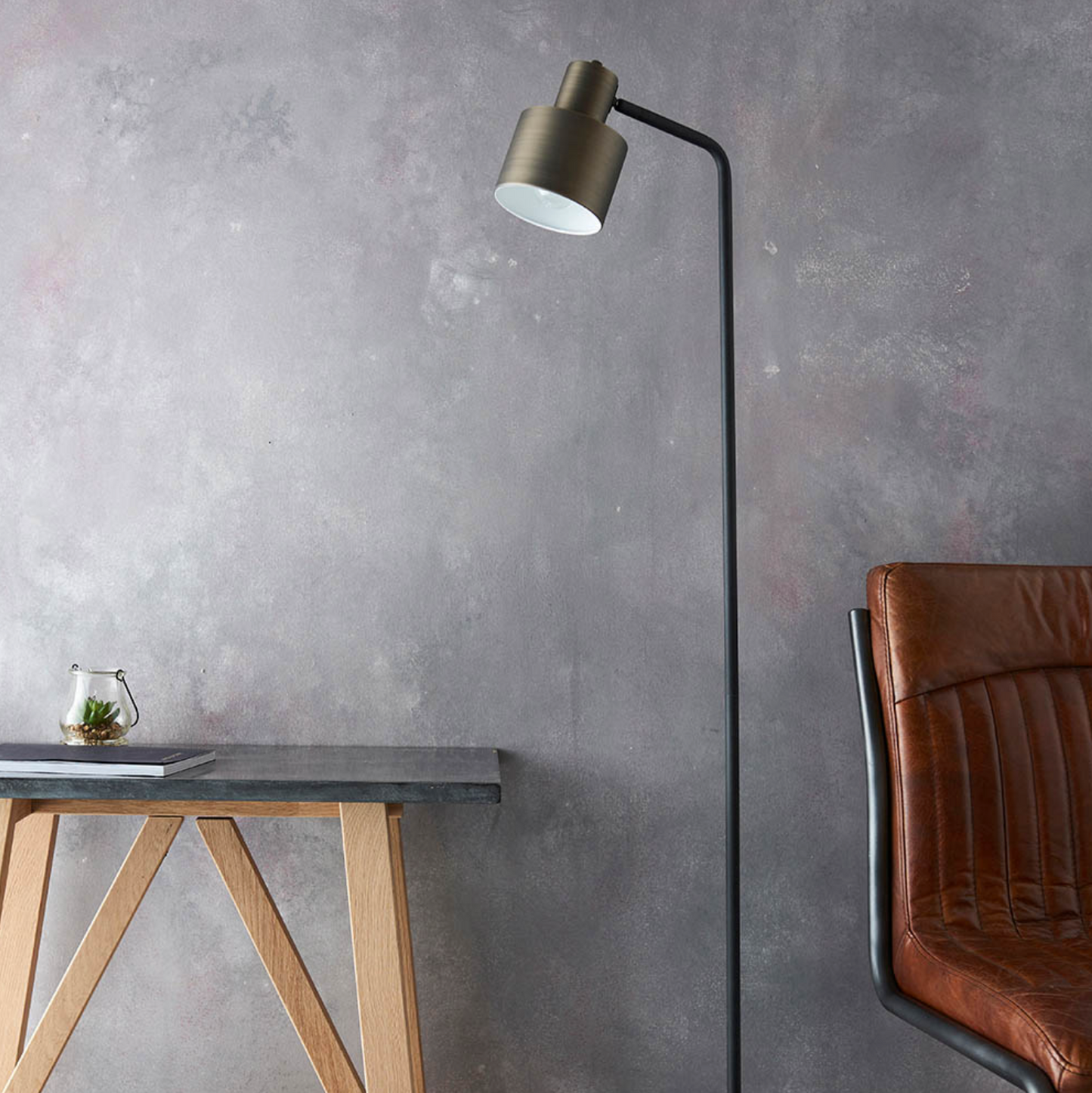 Bronze & Matt Black Floor Lamp - ID 9646