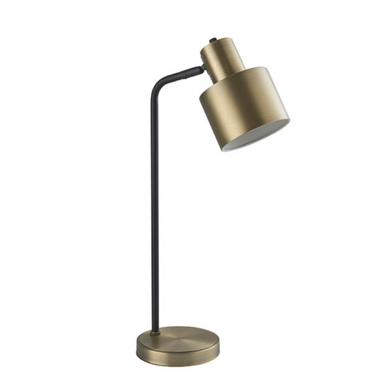 Task table light antique brass