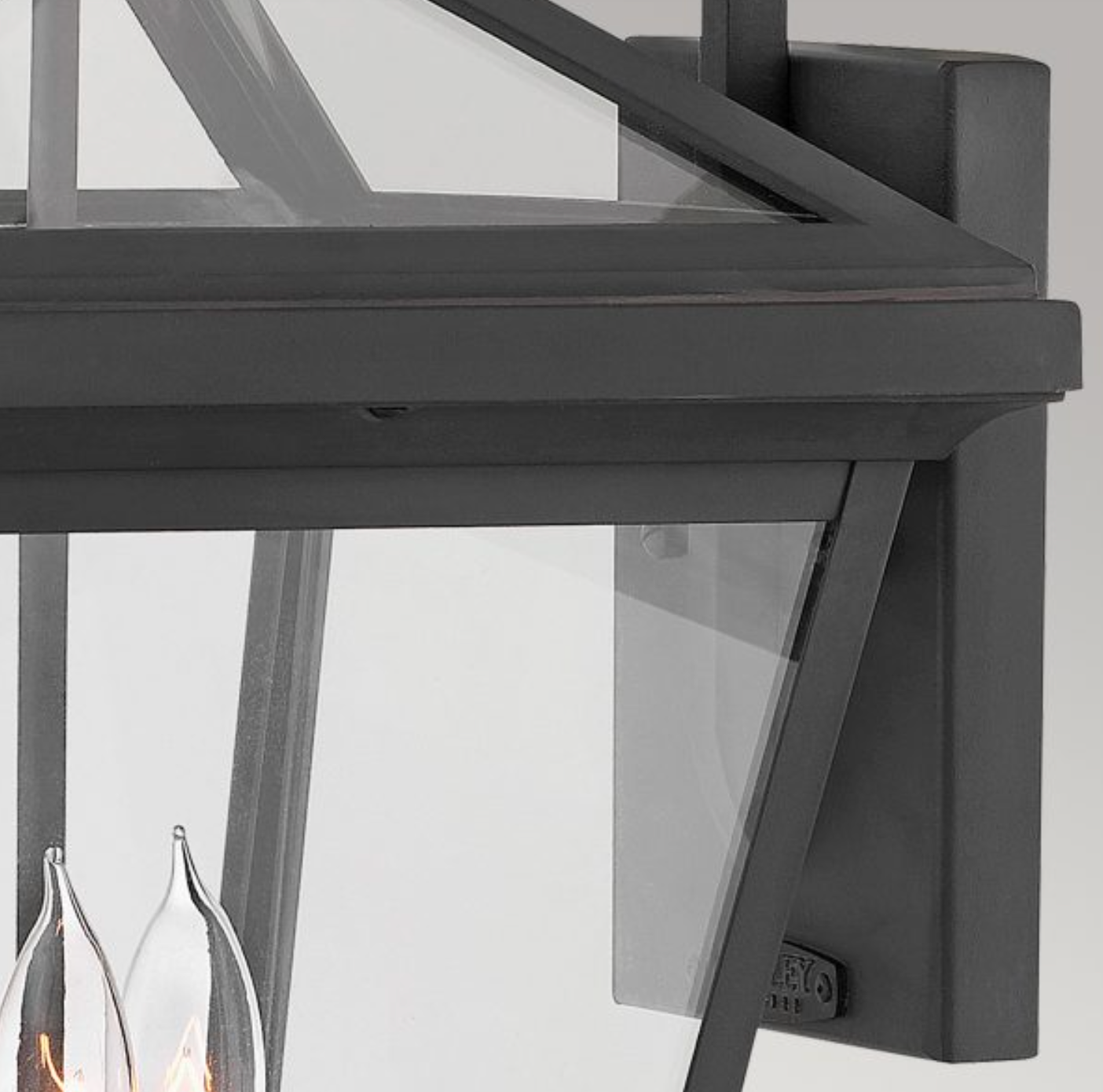 Large Outdoor Wall Lantern, Black - ID 12362