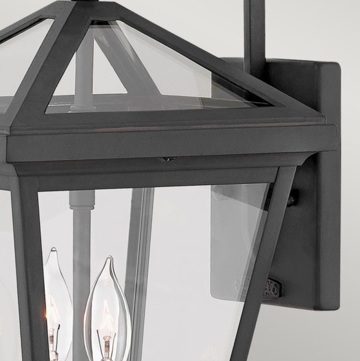 Small Outdoor Wall Lantern, Black - ID 12376