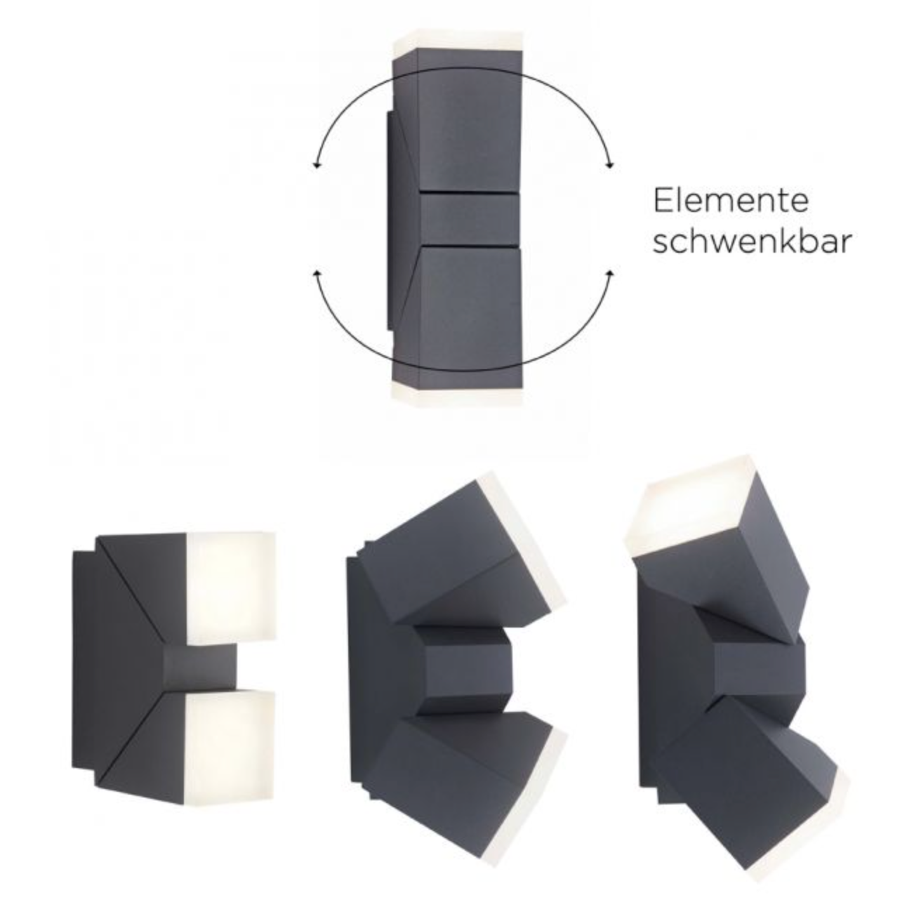 PNL Adjustable Outdoor Wall Light with Twilight & Motion Sensor Anthracite - ID 10779