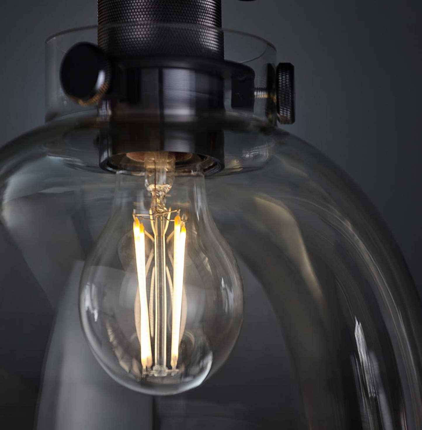 Black Chrome With Tinted Glass Flush Light - ID 12523