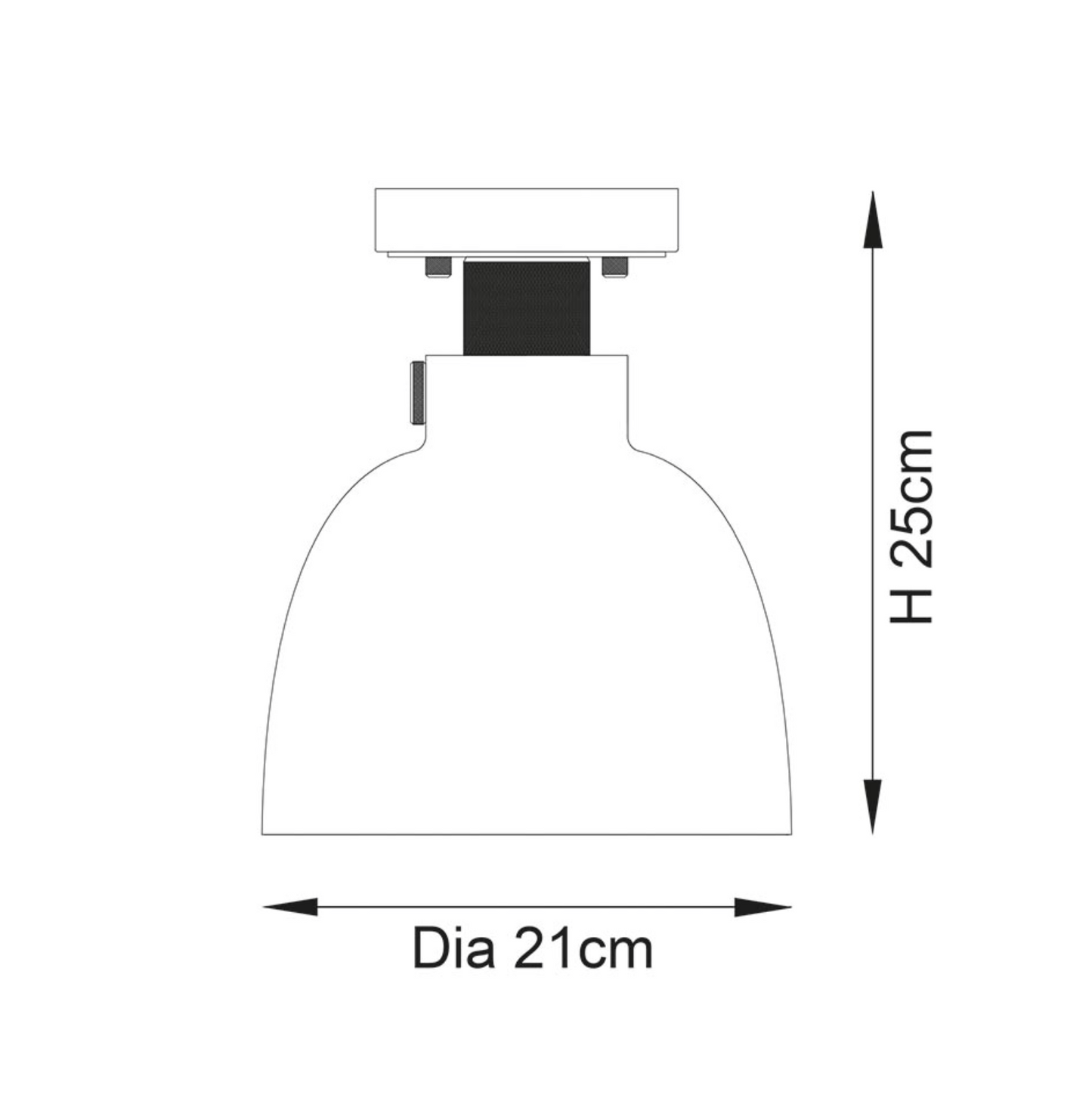Black Chrome With Tinted Glass Flush Light - ID 12523