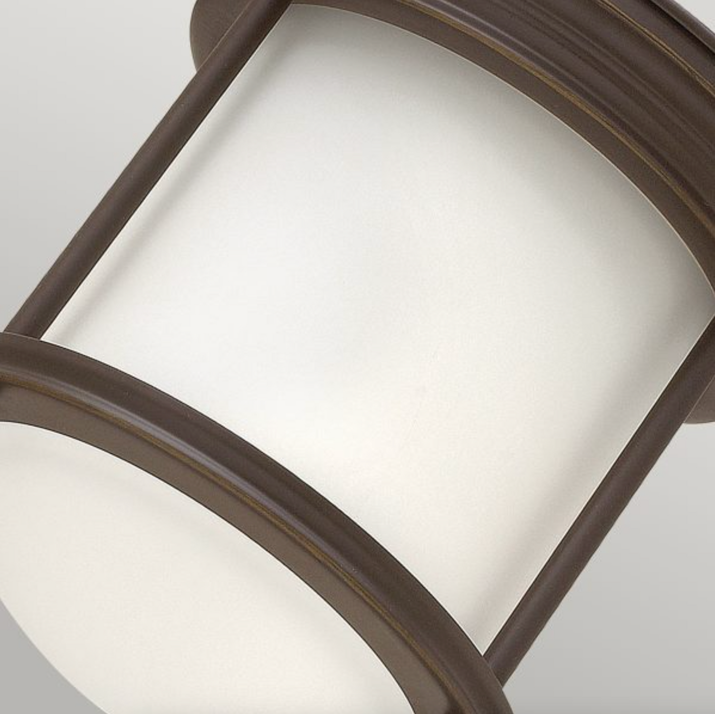 HAD Oil Rubbed Bronze & Opal Glass Semi Flush IP44 Ceiling Light - ID 12575 limited stock