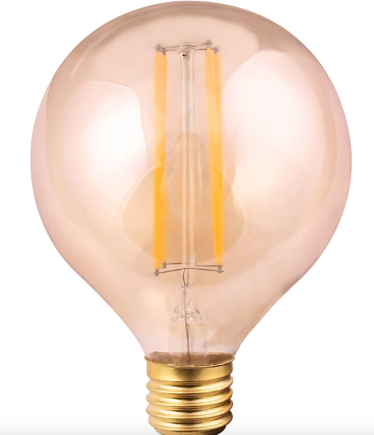 BBL BRA 125mm Vintage Straight Filament, E27 Amber Glass Globe - ID 12949