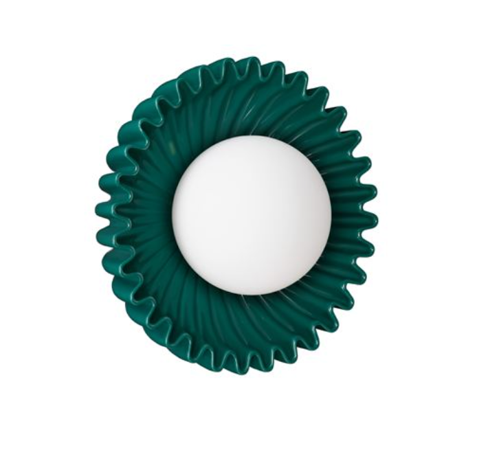 NL Petelle Green Ceramic & Opal Glass Wall Or Ceiling Light - ID 13771