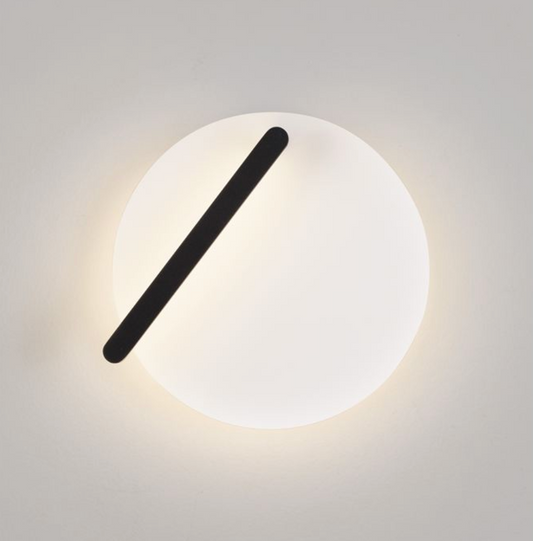 NL Nilu Sand Black & White Disc Wall Light Small - ID 13797