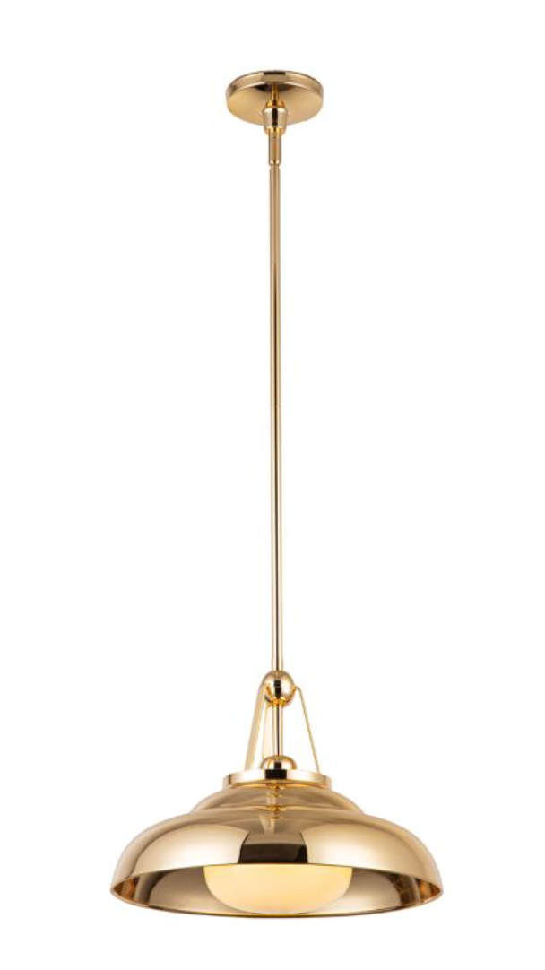 Industrial Single Pendant - Polished Brass - ID 14006