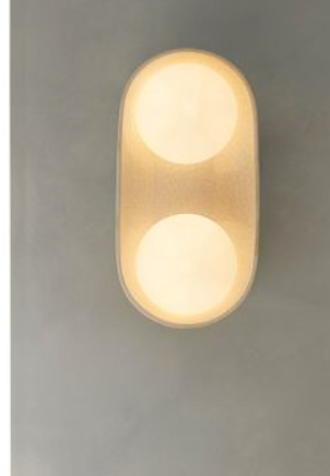 EFL Ceramic Ivory Stained Crackle & Blackened Steel 2 Light Wall -  ID 14016