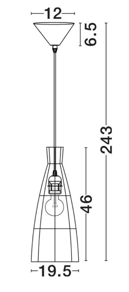 NL Relo Natural Rattan Pendant ID 14140