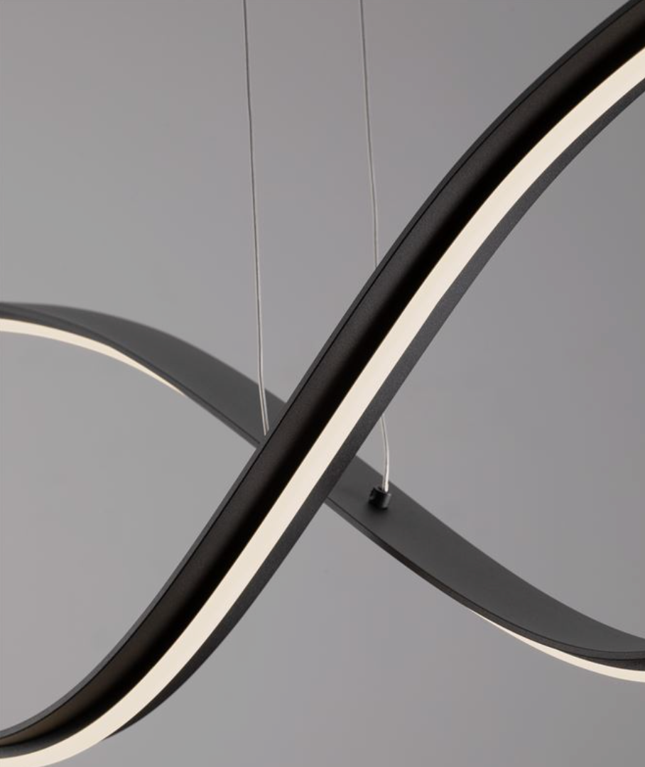 NL Sandy Black Wave LED Pendant 115cm - ID 14410