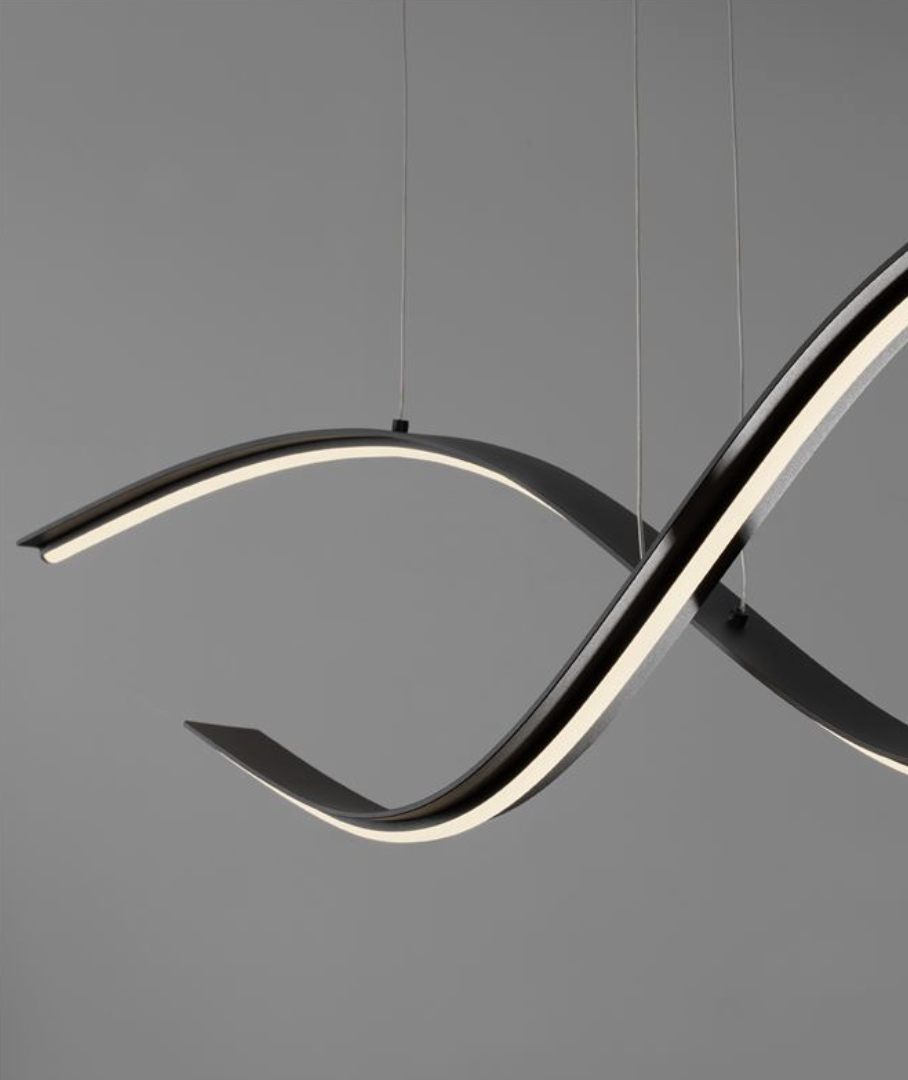 NL Sandy Black Wave LED Pendant 115cm - ID 14410