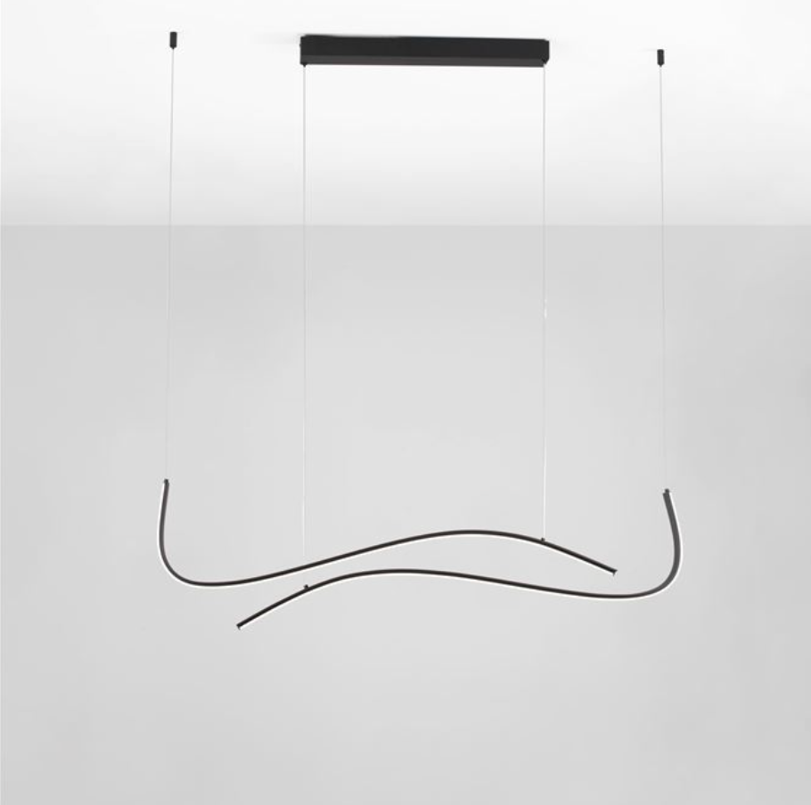 NL Sandy Black Wave LED Pendant 104cm - ID 14411