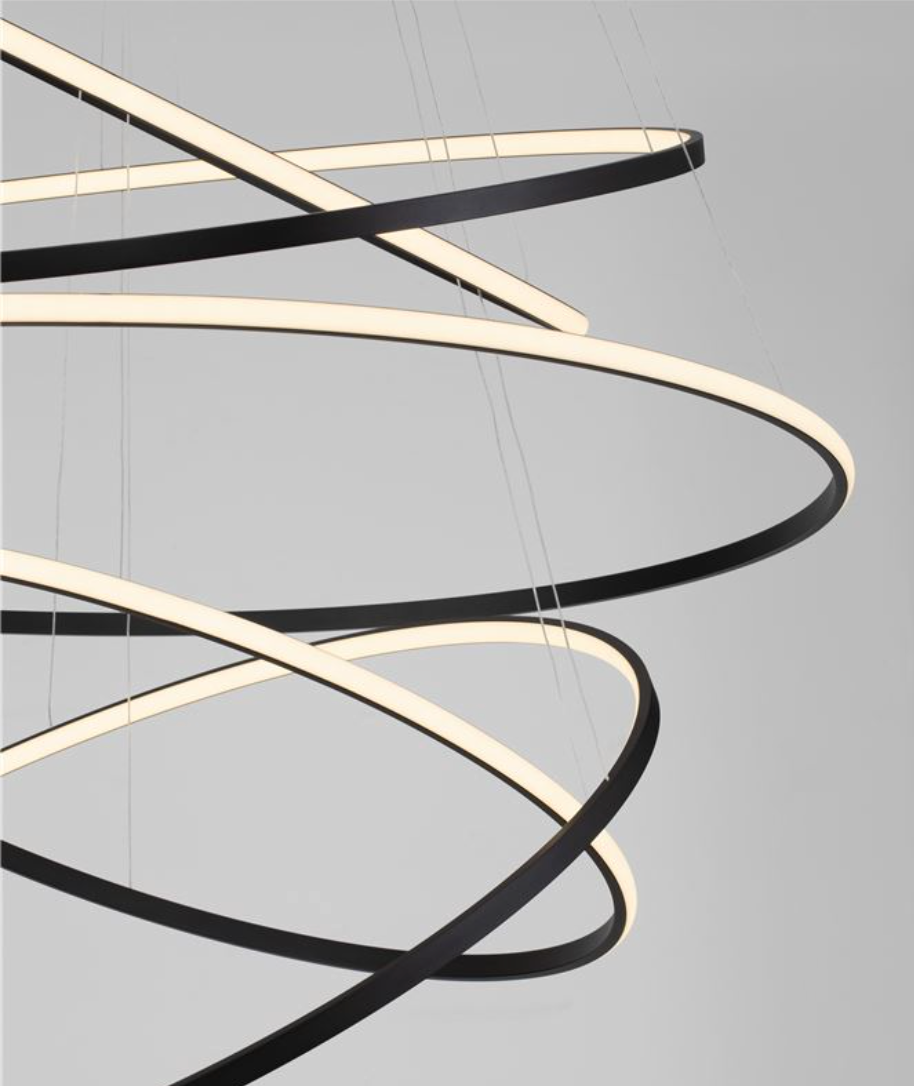 NL Sandy Black 5 Ring Multi Pendant - ID 14415