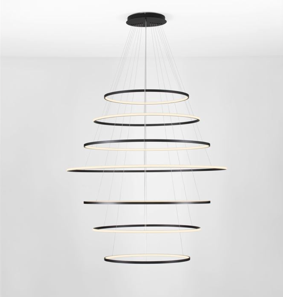 NL Sandy Black 7 Ring Multi Pendant - ID 14416