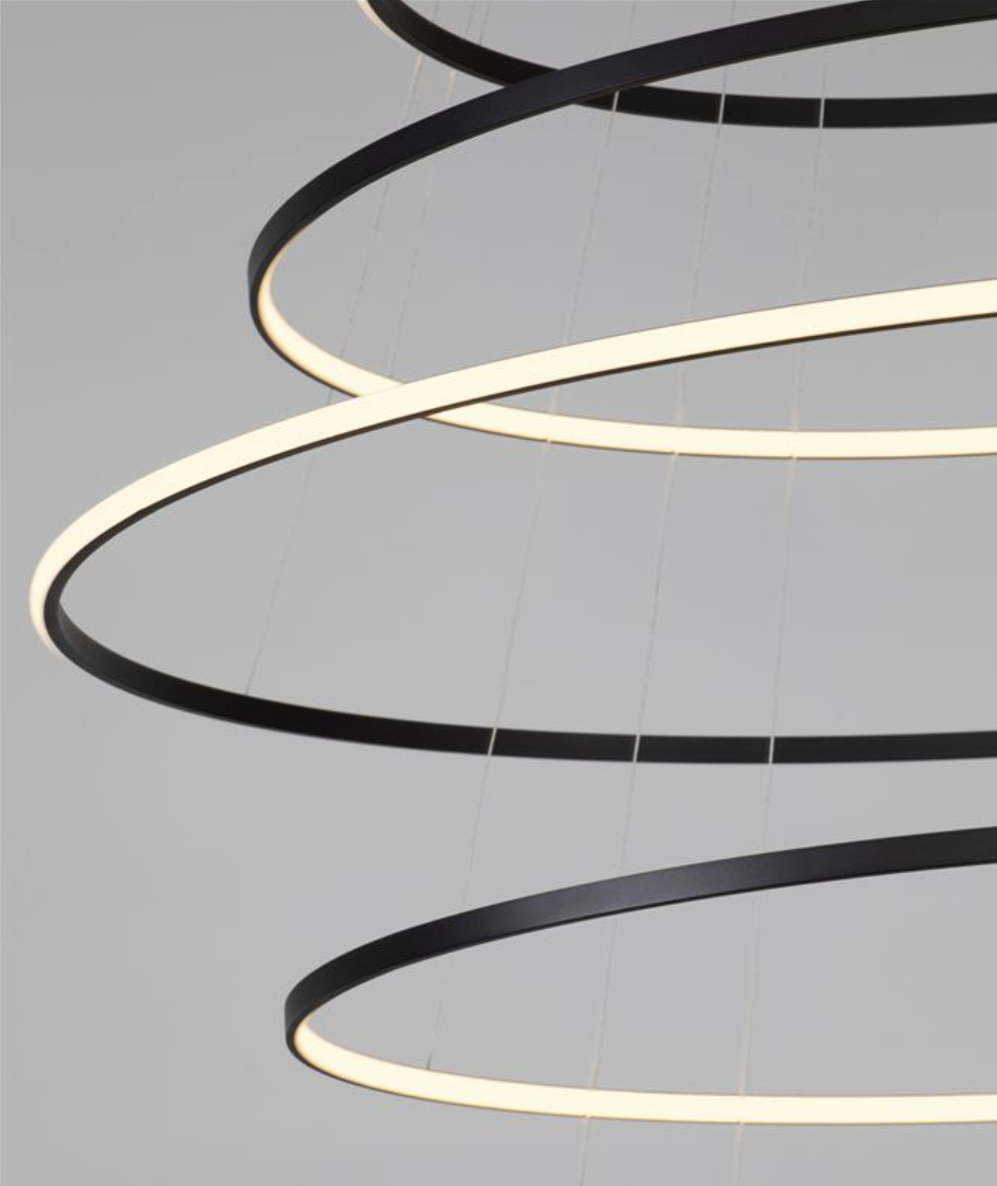 NL Sandy Black 7 Ring Multi Pendant - ID 14416